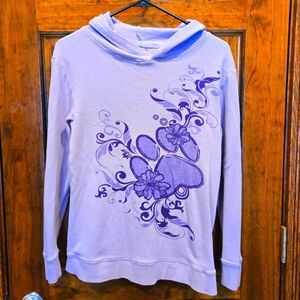 Animal Rescue Site Purple Paw Thermal Hoodie EUC Medium